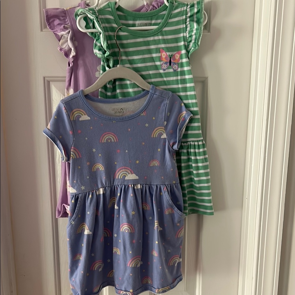 Green Flutter Sleeve Casual Sundress